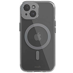 Moshi Coque MagSafe pour iPhone 15 Plus iGlaze Ultra Renforcé Gris