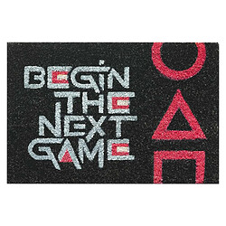 Inny Paillasson Décoratif avec Motif Squid Game 40x60cm Antidérapant Noir / Rouge