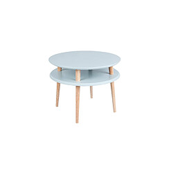 Table basse UFO Dmr. 57 cm x hauteur 45 cm, Gris clair, Ragaba