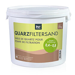 Hoefer Chemie Sable de Quartz Pur 5 kg pour Filtration de Piscine 0,4-0,8 mm