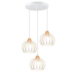 STOEX 3 Lumières Suspension Vintage Intérieur Lustre Moderne Plafonnier En Métal Blanc