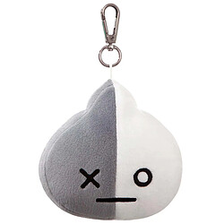 Line Friends BT21 Porte-clés Peluche pour Sac Personnage Van avec Mousqueton Solide BT21 Blanc / Gris