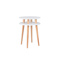 Table basse UFO Dmr. 45 cm x hauteur 61 cm, Blanc, Ragaba
