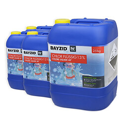 Hoefer Chemie Chlore Liquide BAYZID® 48° en Bidon de 25 kg (20L) - Désinfection Efficace des Piscines 