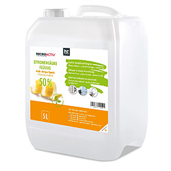 Hoefer Chemie Acide Citrique Liquide 50% Microactiv® - Détartrant Écologique en Bidon de 5L x2