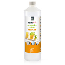 Hoefer Chemie Acide Citrique Liquide 50% MICROACTIV® - Détartrant Efficace en Bouteille de 1L