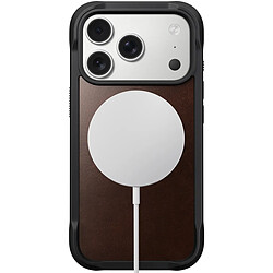 Avis Nomad Coque pour iPhone 17 Pro MagSafe en Cuir Horween Rigide Antichocs Marron foncé