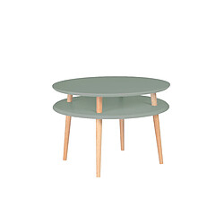 Table basse UFO Dmr. 70 cm x hauteur 45 cm, Vert clair, Ragaba