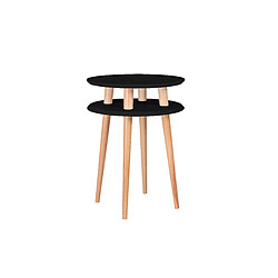 Table basse UFO Dmr. 45 cm x hauteur 61 cm, Noir, Ragaba