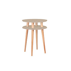 Table basse UFO Dmr. 45 cm x hauteur 61 cm, Marron beige, Ragaba