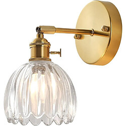 STOEX Applique Murale Rétro, Abat-Jour En Verre, Angle Réglable