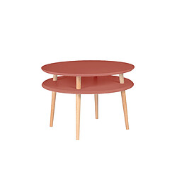 Table basse UFO Dmr. 70 cm x hauteur 45 cm, Rose, Ragaba