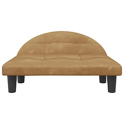 Helloshop26 Lit pour chien panier canapé confortable 70 x 52 x 30 cm velours marron 02_0042900