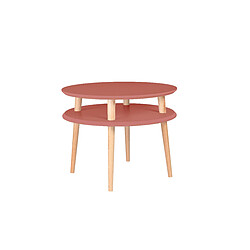 Table basse UFO Dmr. 57 cm x hauteur 45 cm, Rose, Ragaba