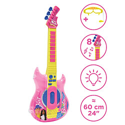 Lexibook Guitare Électronique Lumineuse avec lunettes et micro Barbie