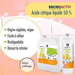 Acheter Hoefer Chemie Acide Citrique Liquide 50% Microactiv® - Détartrant Efficace en Bidon de 5L