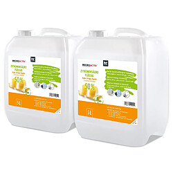 Hoefer Chemie Acide Citrique Liquide 50% Microactiv® - Détartrant Écologique en Bidon de 5L x2