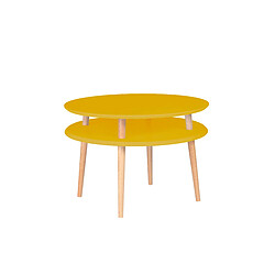 Table basse UFO Dmr. 70 cm x hauteur 45 cm, Jaune, Ragaba
