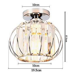 STOEX Lustre Moderne Argent Lampe De Plafond En Cristal Plafonnier En Verre pas cher