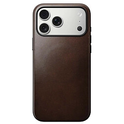 Nomad Coque pour iPhone 17 Pro Max MagSafe en Cuir Horween Antichocs Marron foncé pas cher