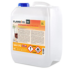 Hoefer Chemie Bioéthanol 96,6% FLAMBIOL® - Combustible de Cheminée en Bidon de 5L