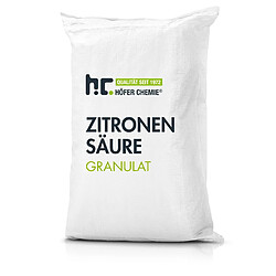 Hoefer Chemie Acide Citrique Granulé de Qualité Alimentaire en Sac de 25 KG