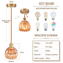 Acheter Stoex Suspension en verre - Marron