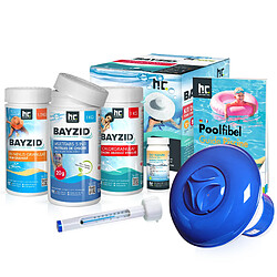 Hoefer Chemie Kit de démarrage complet pour l'entretien de piscine - 7 pièces incluant chlore et pH moins