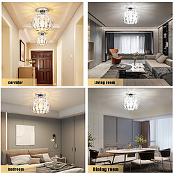 Avis STOEX Lustre Moderne Argent Lampe De Plafond En Cristal Plafonnier En Verre