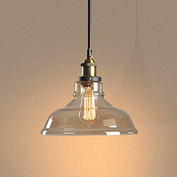 STOEX Suspension D'Intérieur Industriel Plafonnier En Verre Noir Lustre Rétro E27