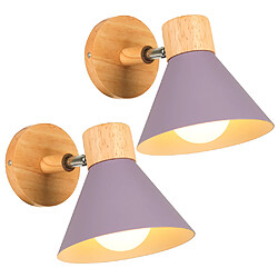 STOEX (2X) Applique Murale Interieure Rétro E27 Applique Murale Vintage (Violet)
