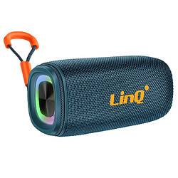 LinQ Enceinte Bluetooth 8W Portable Étanche IPX6 avec LED Multicolore Bleu