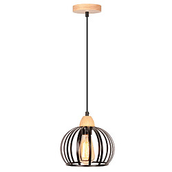 STOEX Suspension Vintage Intérieur Lustre Moderne Plafonnier Rond En Métal Fer Noir