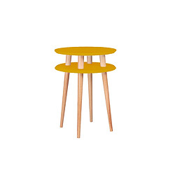 Table basse UFO Dmr. 45 cm x hauteur 61 cm, Jaune, Ragaba