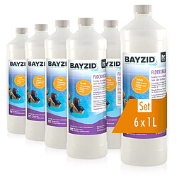 Hoefer Chemie Floculant Liquide BAYZID® pour Piscines - Bouteille de 1 L (Pack de 6) 