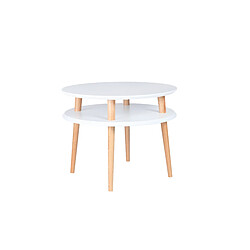Table basse UFO Dmr. 57 cm x hauteur 45 cm, Blanc, Ragaba
