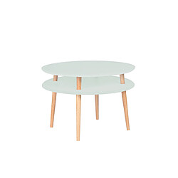 Table basse UFO Dmr. 70 cm x hauteur 45 cm, Menthe, Ragaba