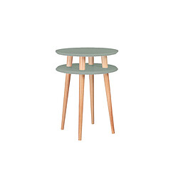 Table basse UFO Dmr. 45 cm x hauteur 61 cm, Vert clair, Ragaba