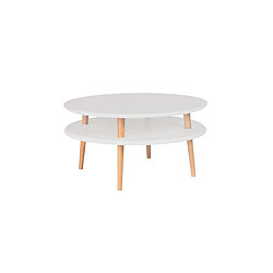 Table basse UFO Dmr. 70 cm x hauteur 35 cm, Gris clair, Ragaba