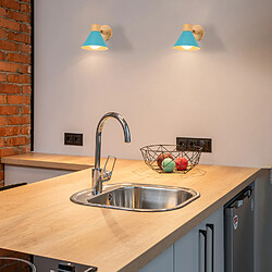 STOEX Applique Murale Interieure Rétro E27 Applique Murale Vintage (Bleu)