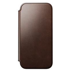 Acheter Coque Nomad Flip Cover en Cuir Horween iPhone 17 Pro Max Marron