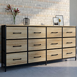Idmarket COMMODE 12 TIROIRS UTAH 140CM
