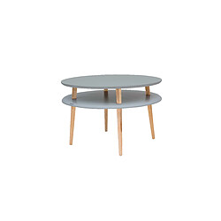 Table basse UFO Dmr. 70 cm x hauteur 45 cm, Gris foncé, Ragaba