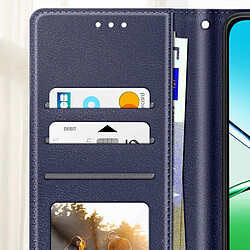 Acheter Avizar Étui Portefeuille pour Oppo A5x avec Dragonne et Fonction Support Vidéo Bleu nuit