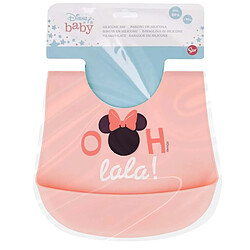 Disney Minnie Mouse Bavoir pour Bébé avec Fermeture Réglable et Poche Récupératrice Rose pas cher