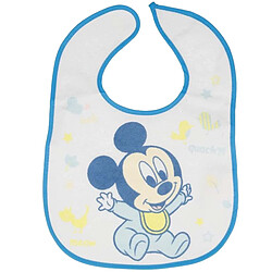 Mickey Minnie Mickey Mouse Pack de 2 Bavoirs pour Bébé avec Fermeture à scratch avec Motif Mickey Bleu
