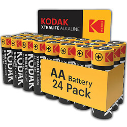 KODAK Xtralife Piles AA-LR6 Alcaline 1,5V – Pack de 24