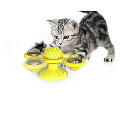 Avis Generic Home Jouet moulin à vent interactif avec soin des poils pour chat, jaune