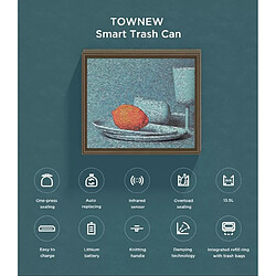 Avis Poubelle intelligente Townew T Air X Orange 13.5L