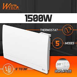 Warm Tech Radiateur inertie fonte 1500 W - IP24 - NF - Fil pilote 6 ordres.